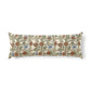 Decorative pillow with floral and butterfly pattern on a white background