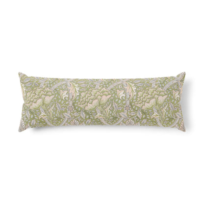 Decorative pillow with floral pattern on a white background