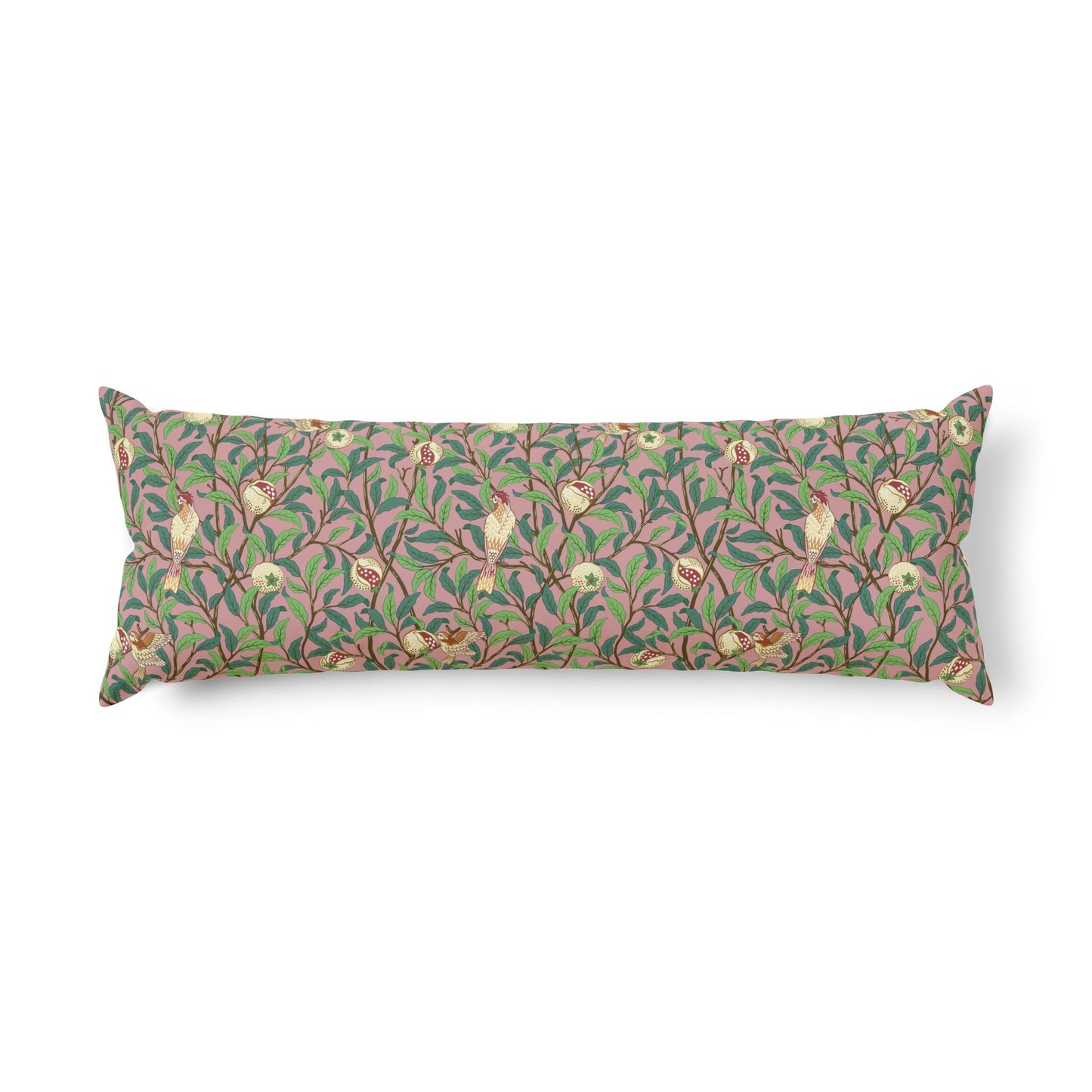 Decorative pillow with floral pattern on a white background