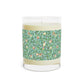 Luxury Scented Candle  in an Arts & Crafts pattern inspired by William Morris & Co and called Bird and Pomegranate Collection (Tiffany Blue)