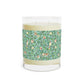Luxury Scented Candle  in an Arts & Crafts pattern inspired by William Morris & Co and called Bird and Pomegranate Collection (Tiffany Blue)