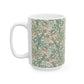 Ceramic Mug in an Arts & Crafts pattern inspired by William Morris & Co called Golden Lily Collection (Mineral)