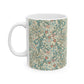 Ceramic Mug in an Arts & Crafts pattern inspired by William Morris & Co called Golden Lily Collection (Mineral)