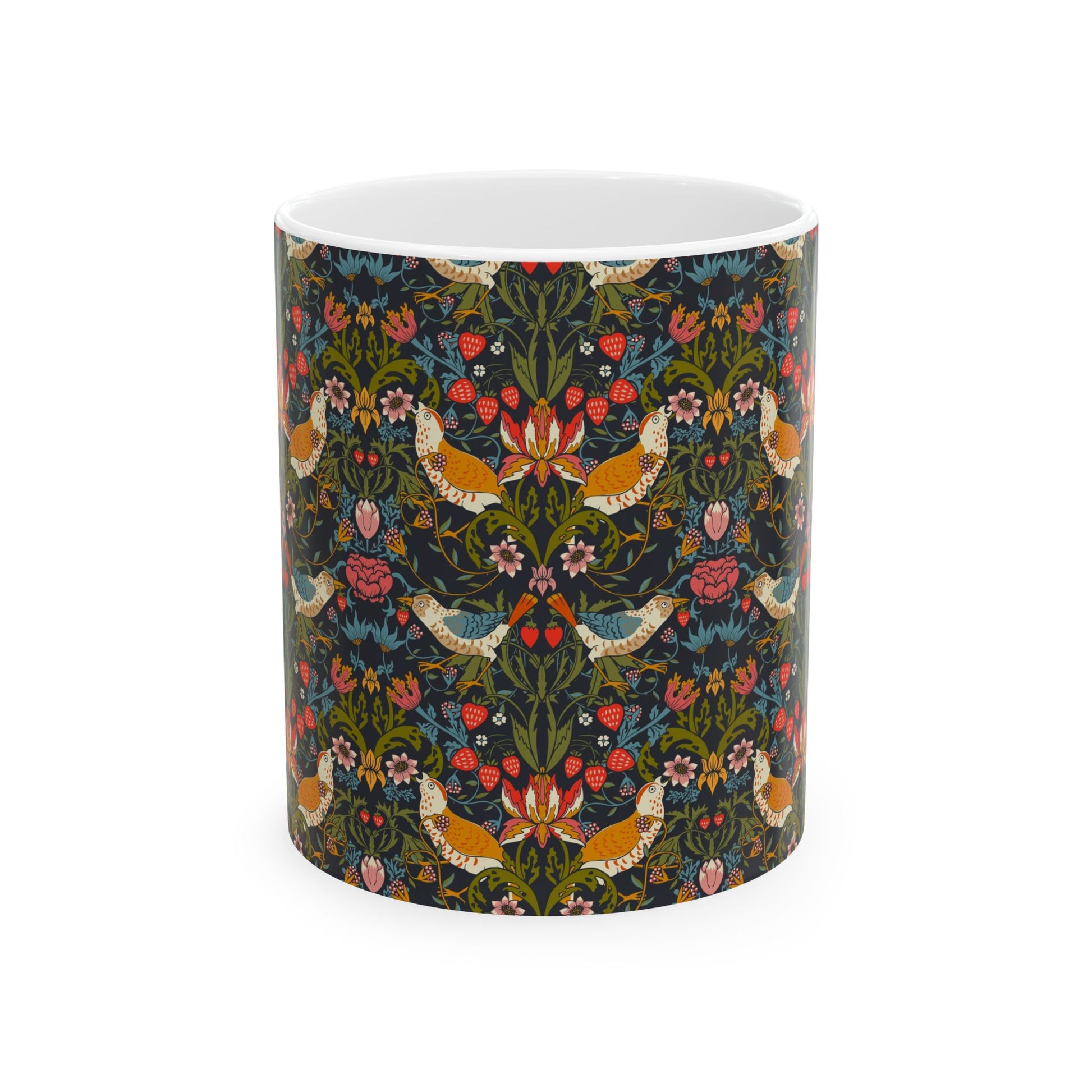 Mug with floral pattern on a white background
