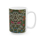 Ceramic Mug designed by William Morris & Co in a green, white and pink floral pattern called Blackthorn Collection