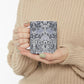Ceramic Mug designed by William Morris & Co in a grey and white floral pattern called Brer Rabbit Collection (Grey)