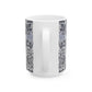 Ceramic Mug designed by William Morris & Co in a grey and white floral pattern called Brer Rabbit Collection (Grey)