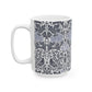 Ceramic Mug designed by William Morris & Co in a grey and white floral pattern called Brer Rabbit Collection (Grey)