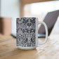 Ceramic Mug designed by William Morris & Co in a grey and white floral pattern called Brer Rabbit Collection (Grey)