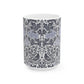 Ceramic Mug designed by William Morris & Co in a grey and white floral pattern called Brer Rabbit Collection (Grey)