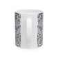 Ceramic Mug designed by William Morris & Co in a grey and white floral pattern called Brer Rabbit Collection (Grey)
