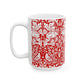 Ceramic Mug inspired by William Morris - Brer Rabbit Collection (Red)