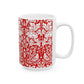 Ceramic Mug inspired by William Morris - Brer Rabbit Collection (Red)