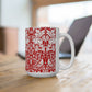 Ceramic Mug inspired by William Morris - Brer Rabbit Collection (Red)