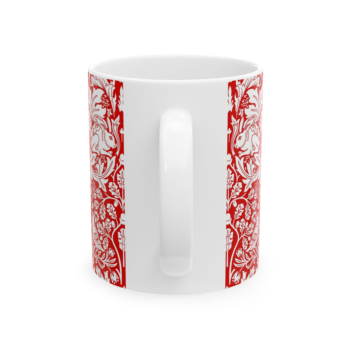 Ceramic Mug inspired by William Morris - Brer Rabbit Collection (Red)