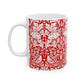 Ceramic Mug inspired by William Morris - Brer Rabbit Collection (Red)