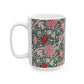 A ceramic mug with a floral pattern inspired by William Morris - Cray Collection.