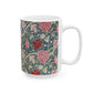 A ceramic mug with a floral pattern inspired by William Morris - Cray Collection.