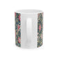 A ceramic mug with a floral pattern inspired by William Morris - Cray Collection.