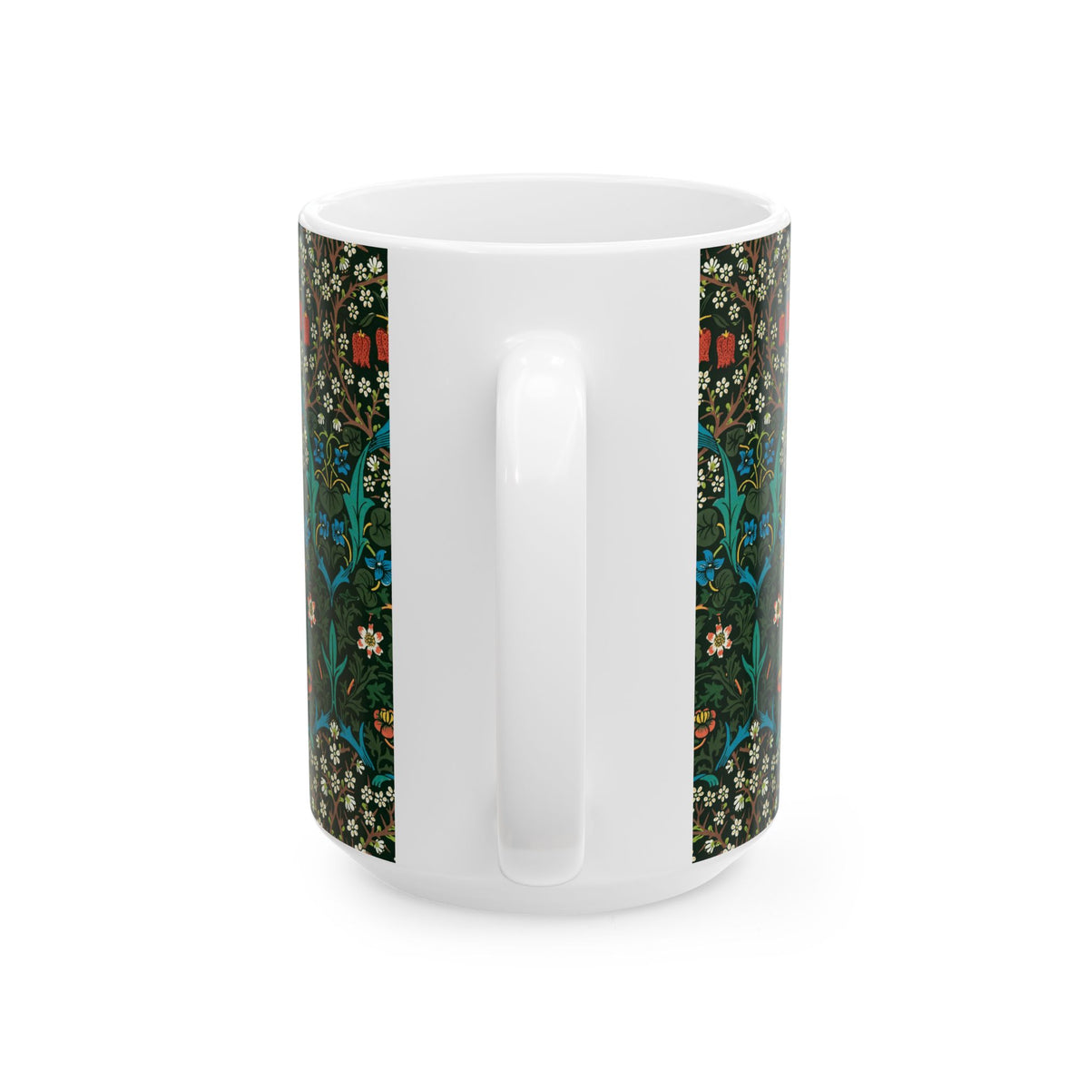 Ceramic Mug inspired by William Morris - Tulip Collection (Red)