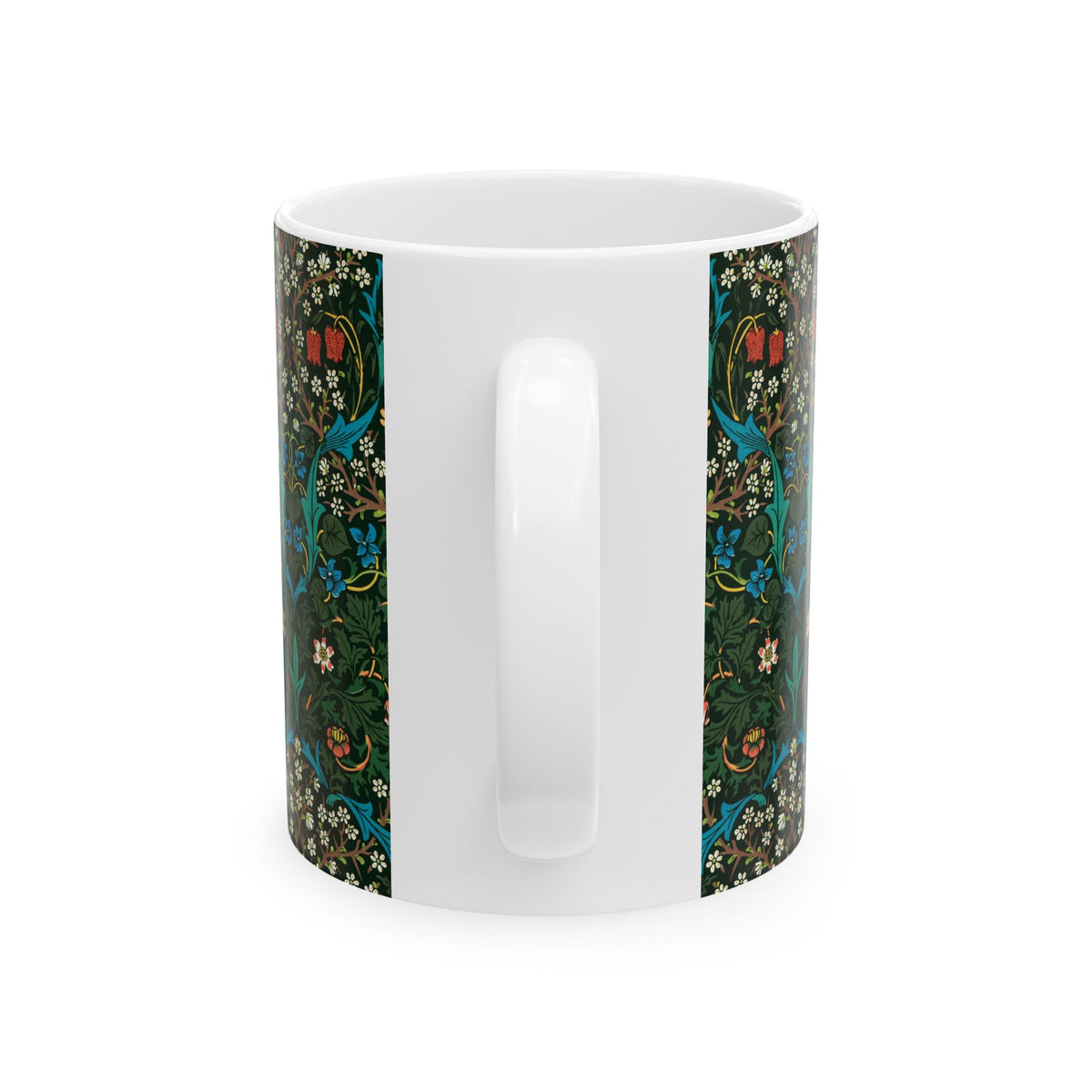 Ceramic Mug inspired by William Morris - Tulip Collection (Red)