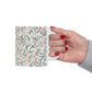 Ceramic Mug designed by William Morris & Co in a green and white floral pattern called Willow Bough Collection