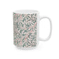 Ceramic Mug designed by William Morris & Co in a green and white floral pattern called Willow Bough Collection