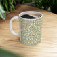 Ceramic Mug inspired in an Arts & Crafts pattern by William Morris & Co. called Bird & Pomegranate Collection (Parchment)