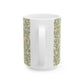 Ceramic Mug inspired in an Arts & Crafts pattern by William Morris & Co. called Bird & Pomegranate Collection (Parchment)