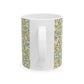 Ceramic Mug inspired in an Arts & Crafts pattern by William Morris & Co. called Bird & Pomegranate Collection (Parchment)