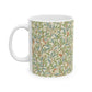 Ceramic Mug inspired in an Arts & Crafts pattern by William Morris & Co. called Bird & Pomegranate Collection (Parchment)