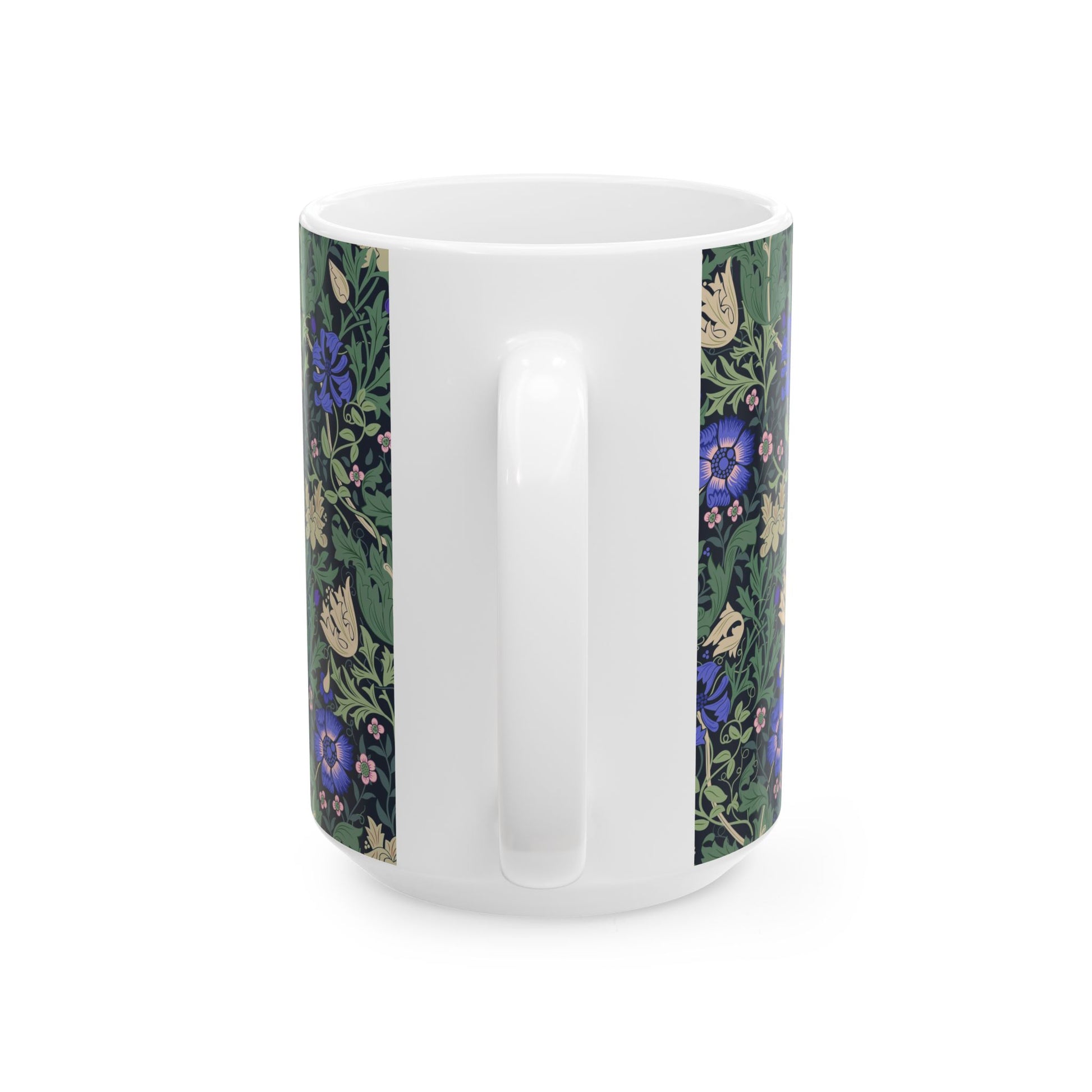 Ceramic Mug inspired by William Morris in an Arts & Crafts pattern called Compton Collection (Bluebell Cottage)