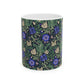Ceramic Mug inspired by William Morris in an Arts & Crafts pattern called Compton Collection (Bluebell Cottage)
