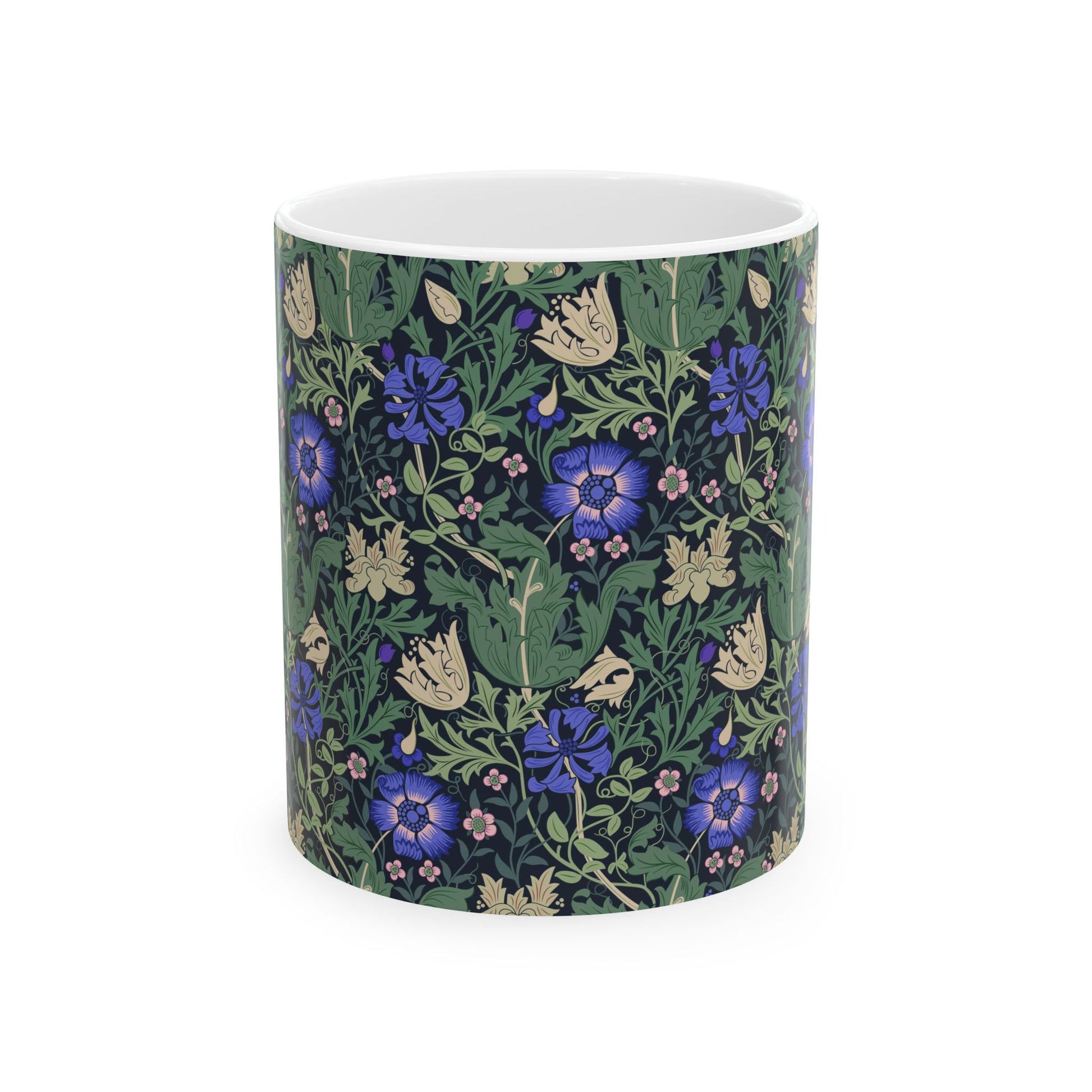 Ceramic Mug inspired by William Morris in an Arts & Crafts pattern called Compton Collection (Bluebell Cottage)