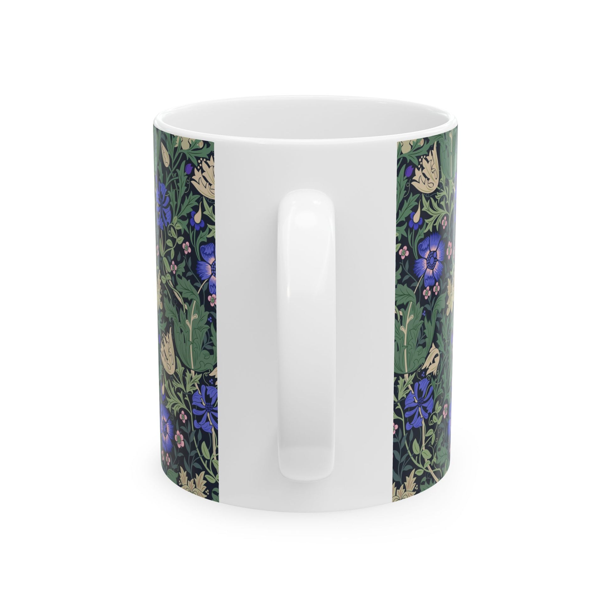 Ceramic Mug inspired by William Morris in an Arts & Crafts pattern called Compton Collection (Bluebell Cottage)