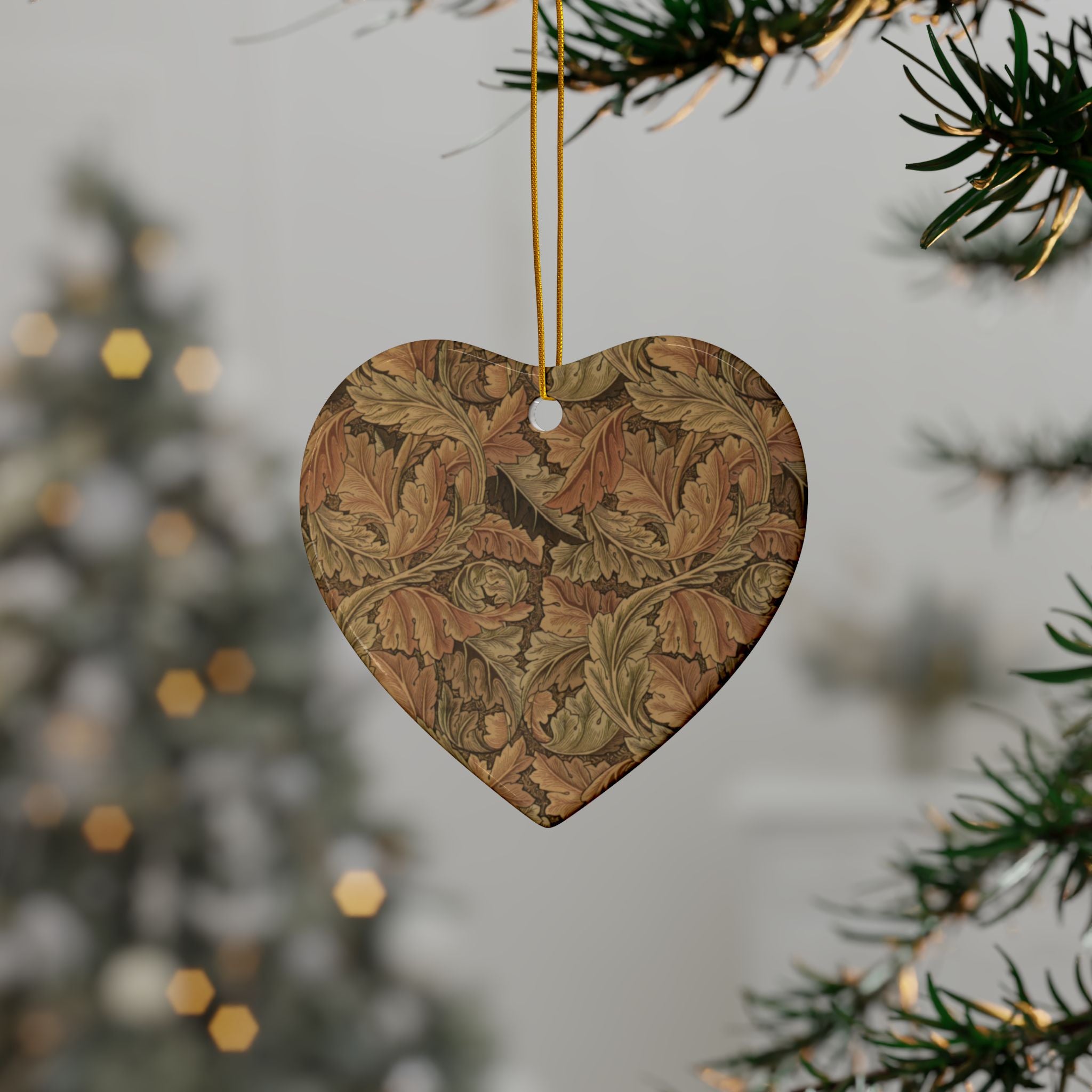 Christmas Ornaments William Morris - Acanthus (Brown) - 1, 3, 5