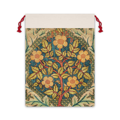 A multicolored floral pattern Christmas Santa Sack inspired by William Morris.