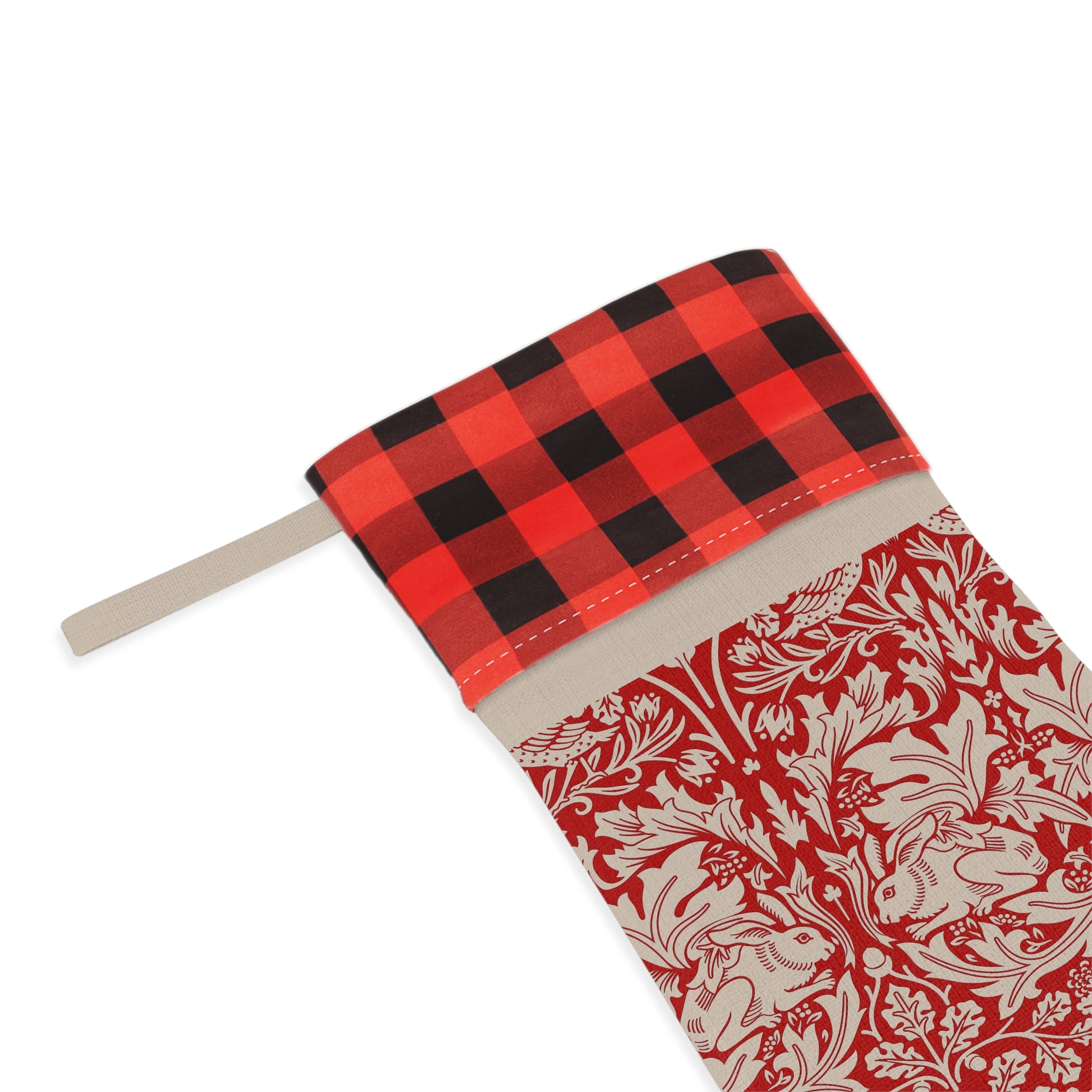 Two fabric pouches with different patterns on a white background