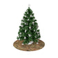Decorated Christmas tree with ornaments on a white background