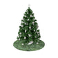 Decorated Christmas tree with green base on a white background