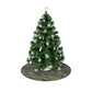Decorated Christmas tree with ornaments on a white background