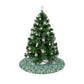 Decorated Christmas tree with ornaments on a white background