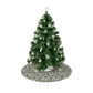 Decorated Christmas tree with ornaments on a white background
