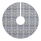 Decorative tree skirt with intricate pattern on a white background
