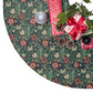 Christmas Tree Skirt  by William Morris & Co in a floral pattern called Compton Collection (Hill Cottage) with blue, green and red