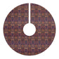 Decorative tree skirt with intricate pattern on a white background