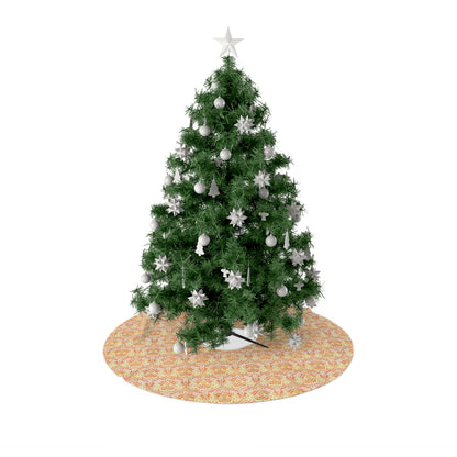 Decorated Christmas tree with ornaments on a white background