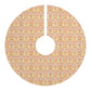 Decorative tree skirt with a floral pattern on a white background