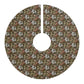 Decorative tree skirt with floral pattern on a white background