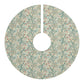 Floral patterned Christmas tree skirt on a white background